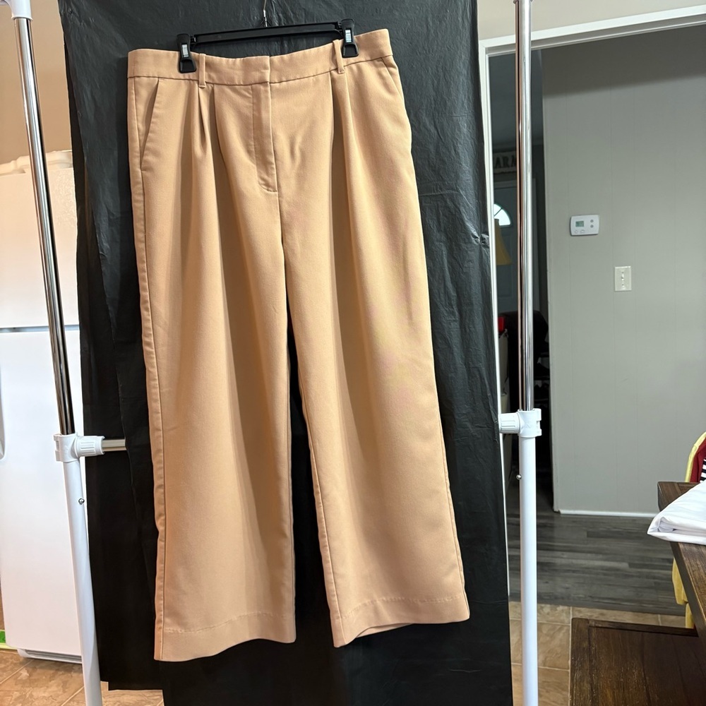 Abercrombie & Fitch Women’s 16R Wide Leg Tan Trousers Career Work Office